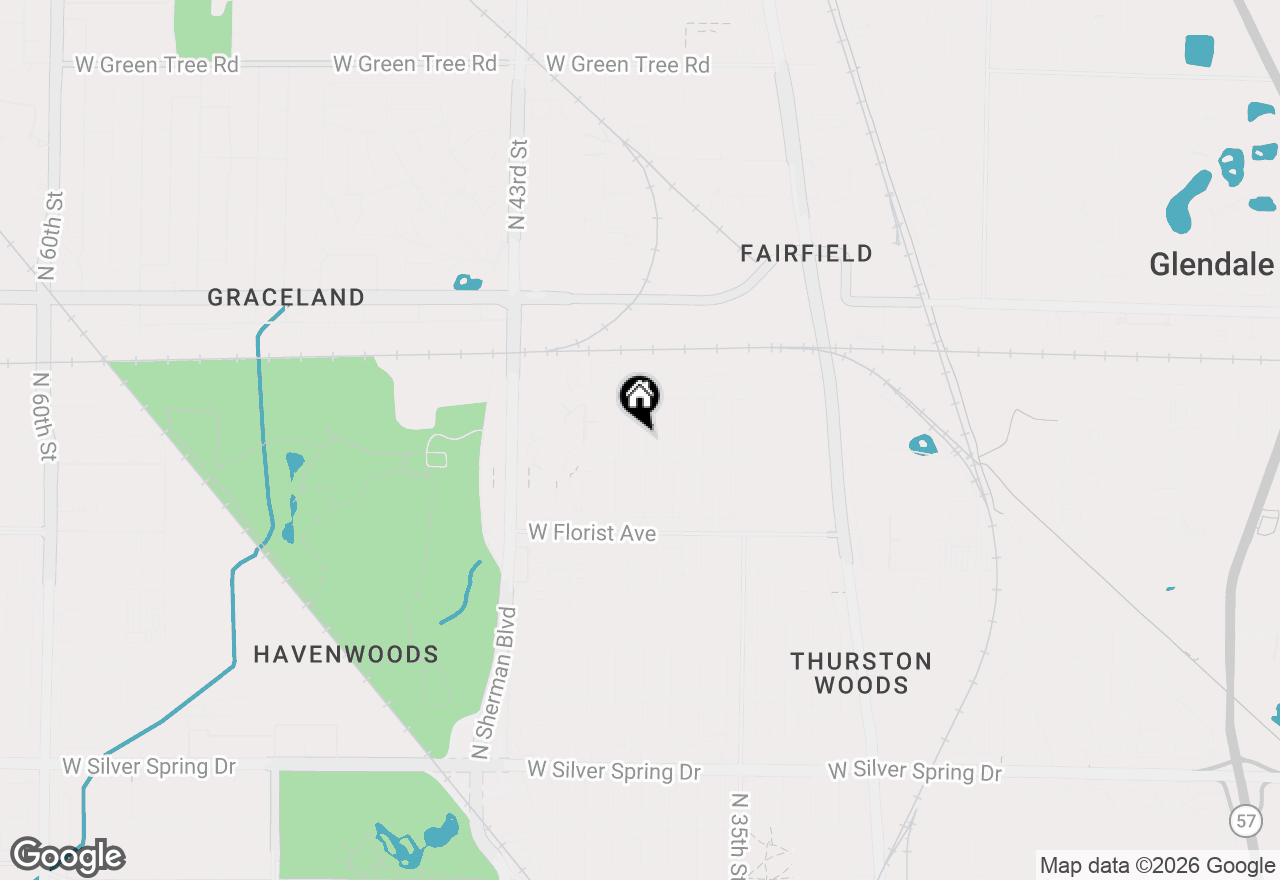 Map of 6124 N 39th St #6124A, Milwaukee, WI 53209