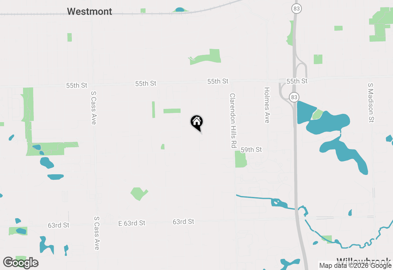 Map of 5808 Bentley Avenue, Clarendon Hills, IL 60514