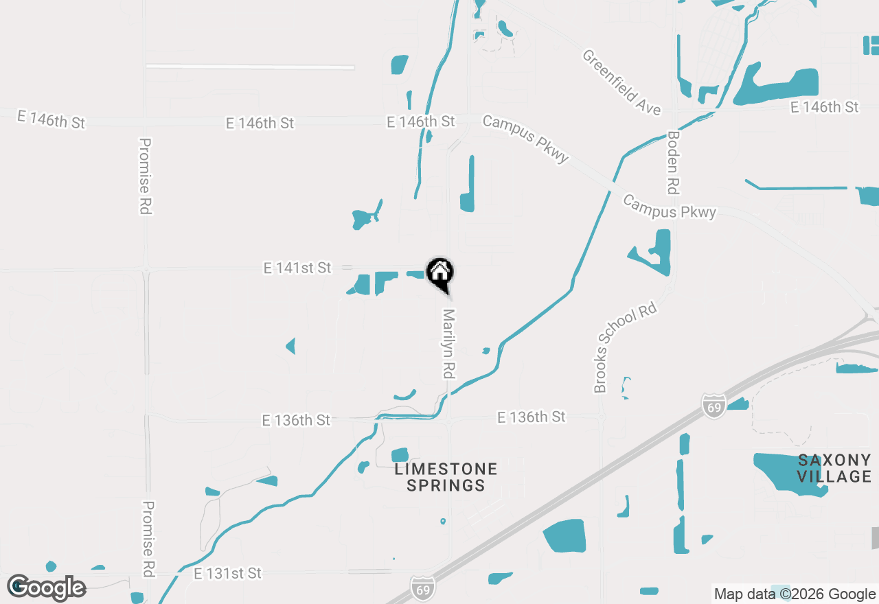 Map of 13999 Northcoat Place, Fishers, IN 46038