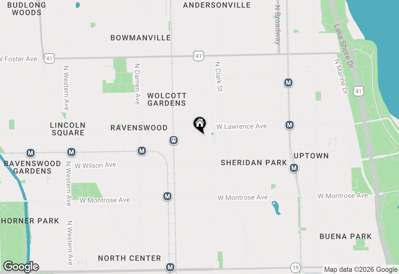 Map of 4727 N Paulina Street #G, Chicago, IL 60640