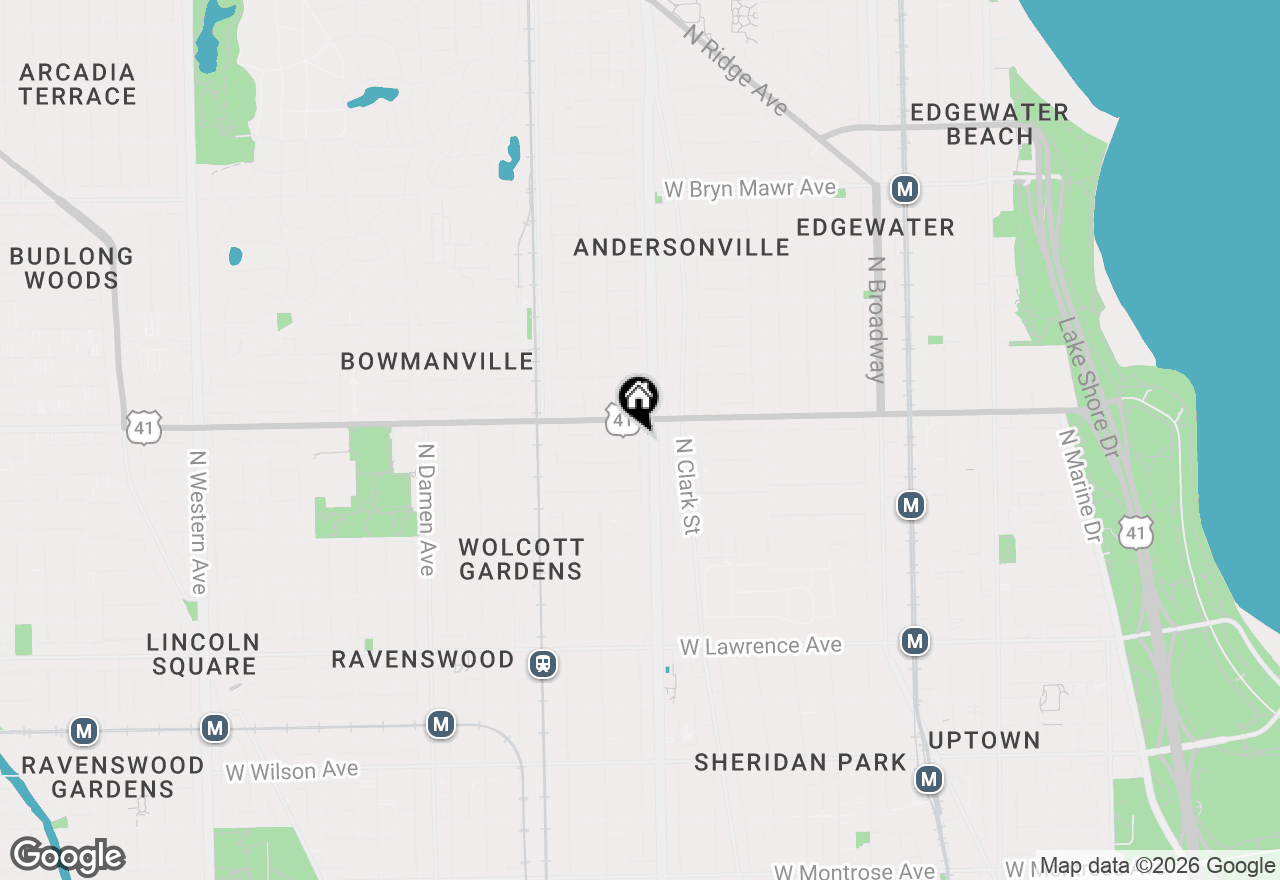 Map of 1614 W Winona Street, Chicago, IL 60640