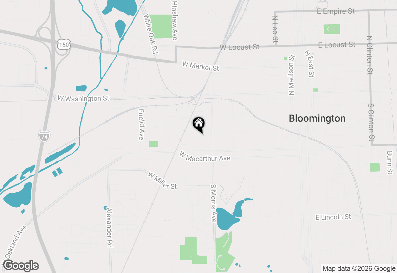 Map of 1003 W Jackson Street, Bloomington, IL 61701