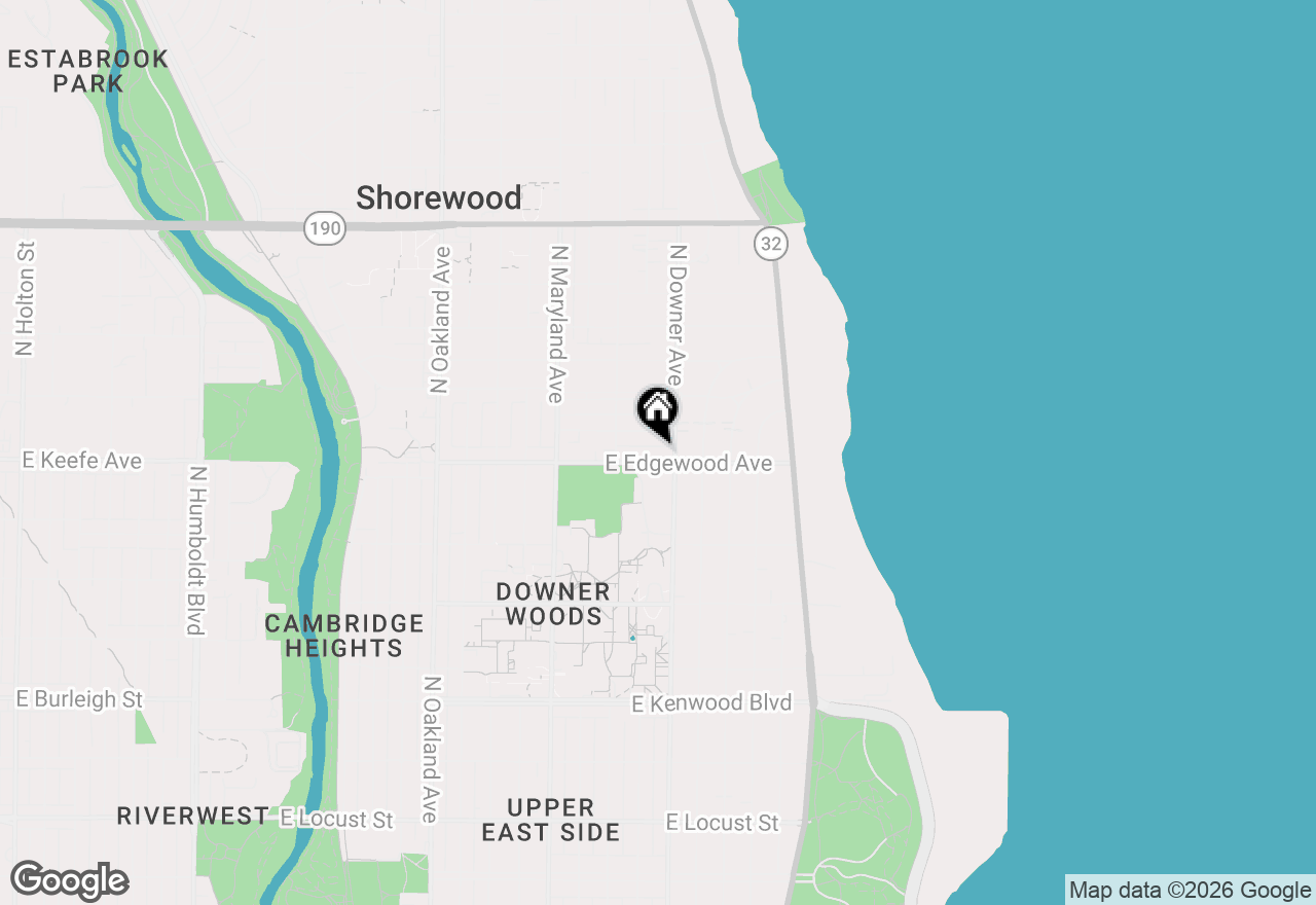 Map of 2512 E Edgewood Ave, Shorewood, WI 53211