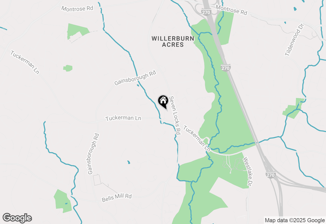 Map of 11418 Cedar Ridge Drive, Potomac, MD 20854