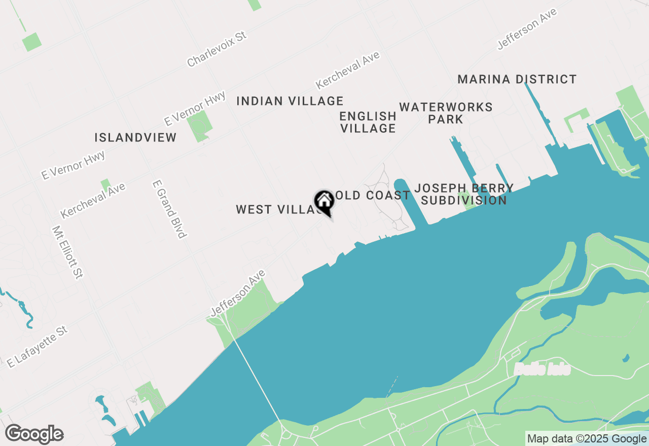 Map of 8162 E East Jefferson Ave 16b Avenue, Detroit, MI 48214