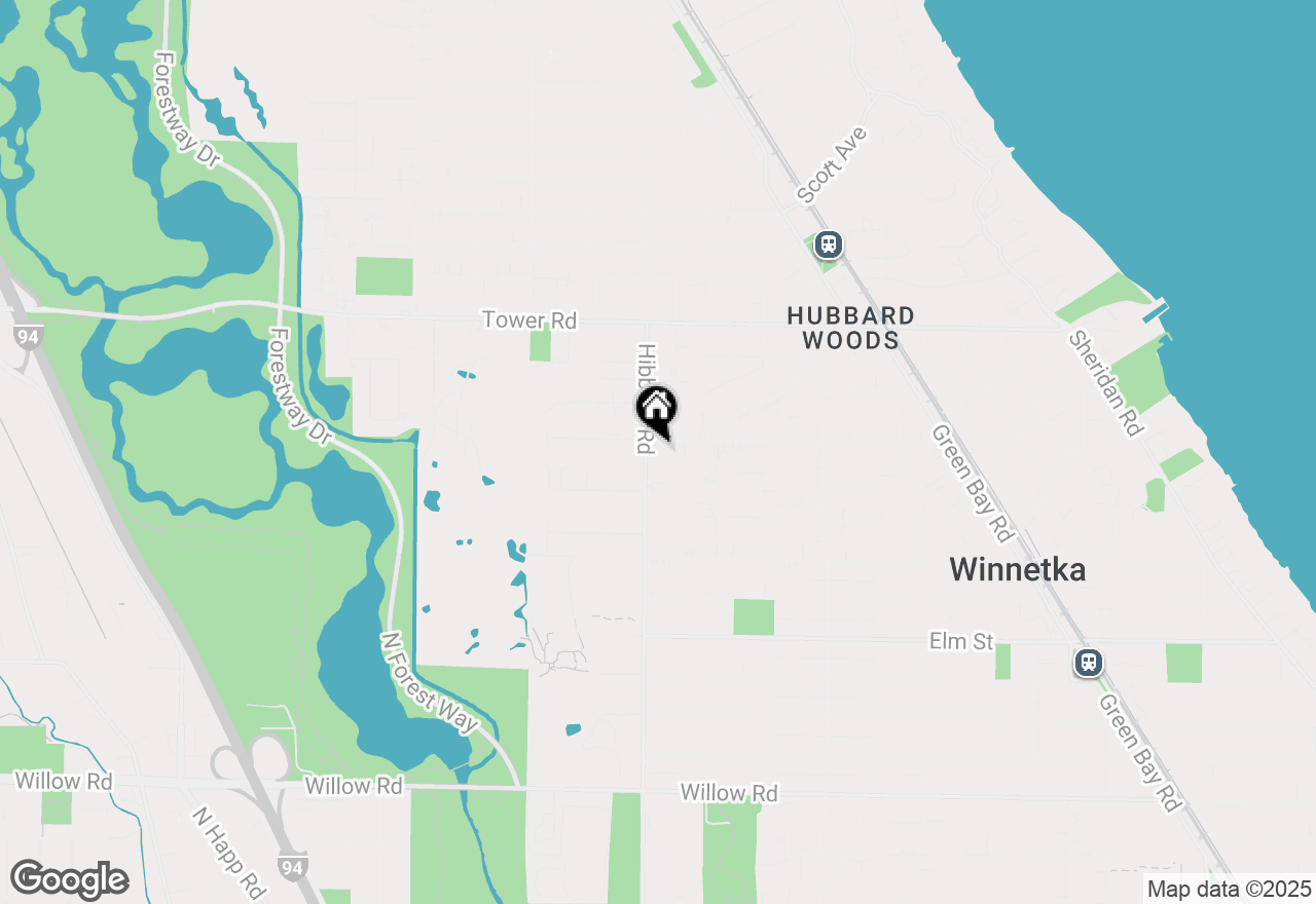 Map of 1250 Westmoor Road, Winnetka, IL 60093