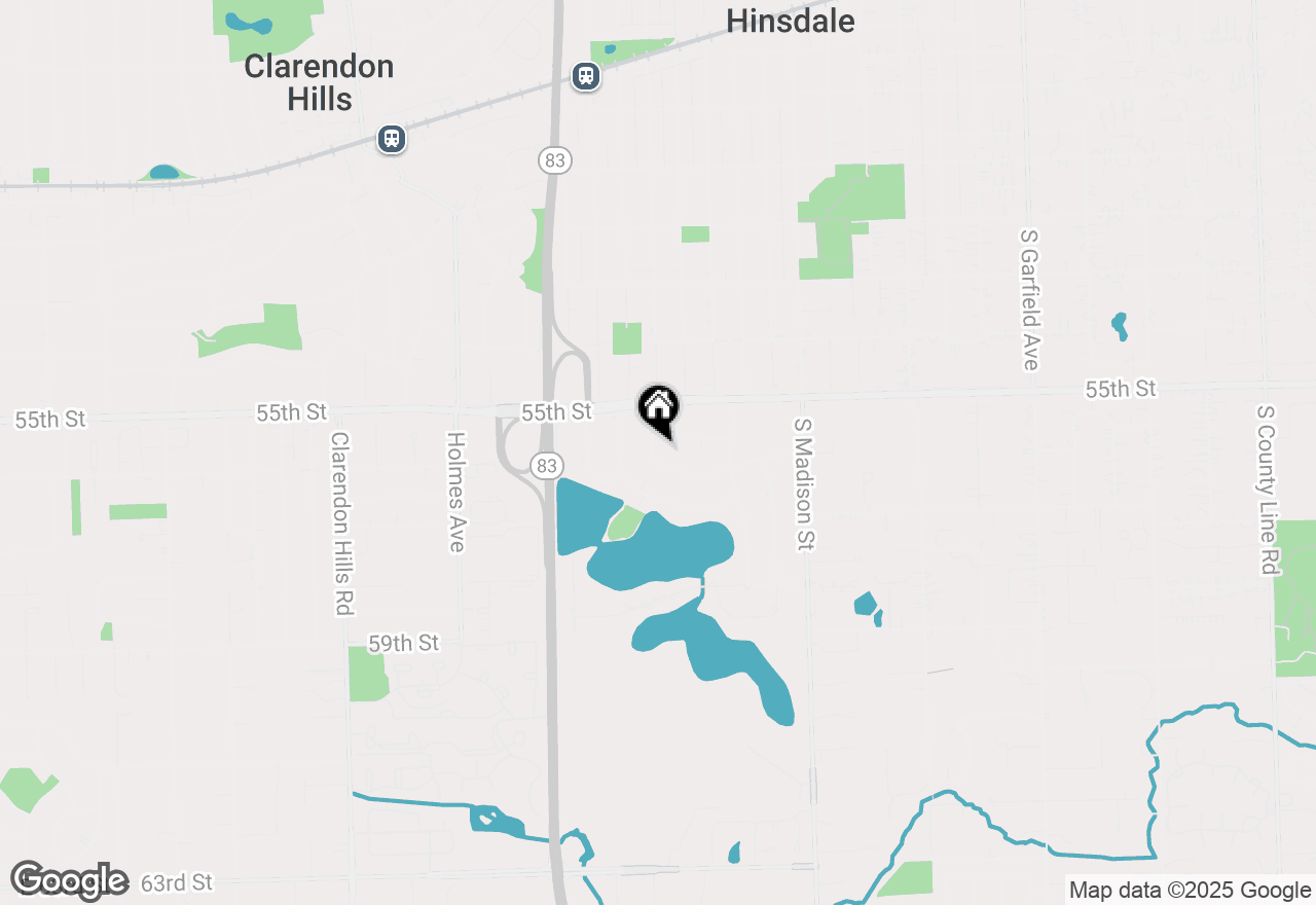 Map of 5547 S Bruner Street, Hinsdale, IL 60521