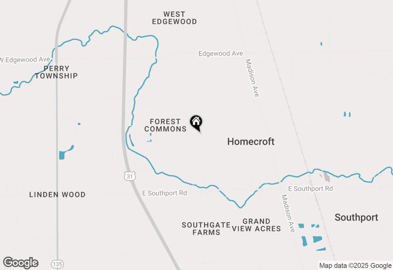 Map of 1101 E Loretta Drive, Indianapolis, IN 46227