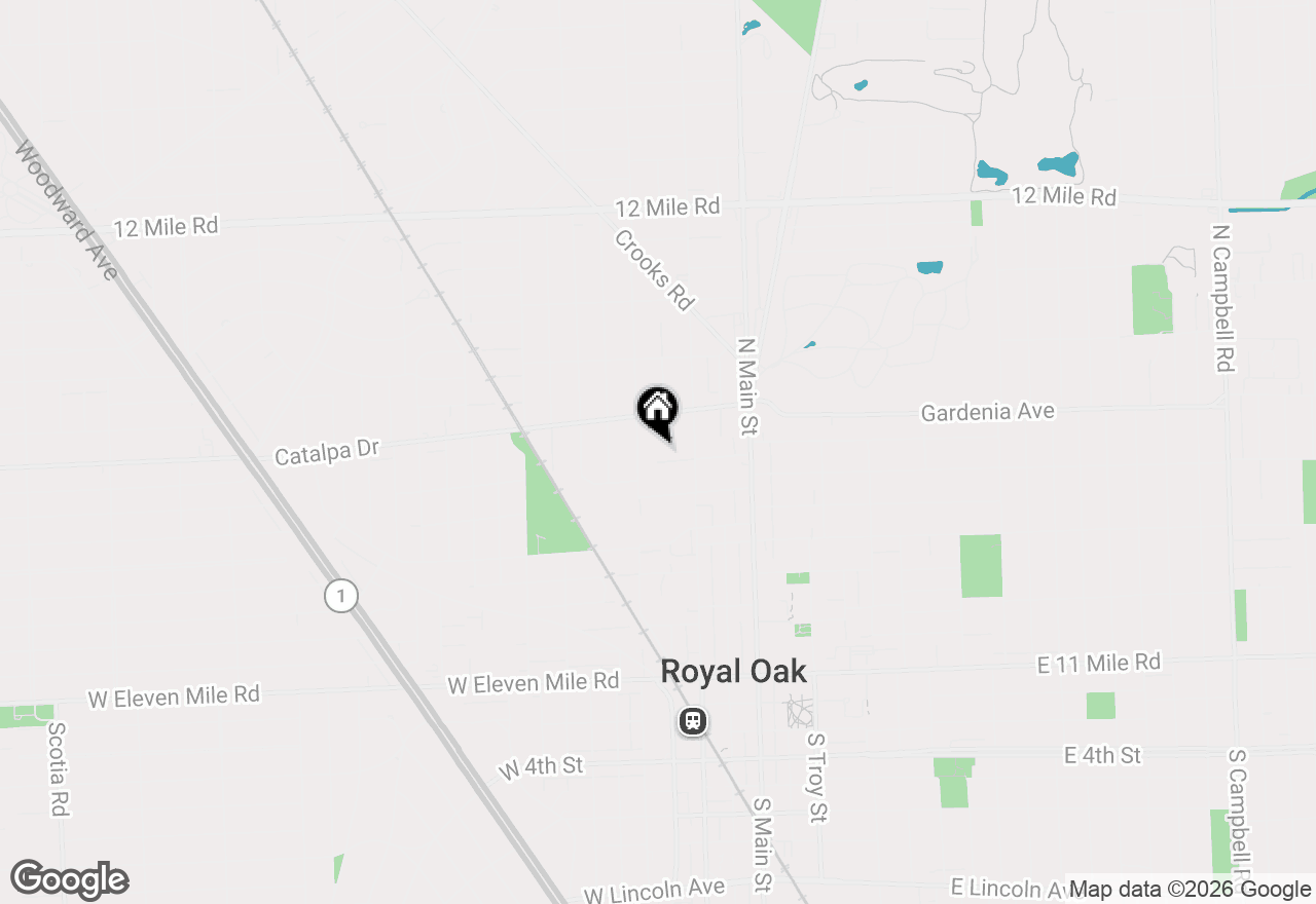 Map of 410 Crane Avenue, Royal Oak, MI 48067