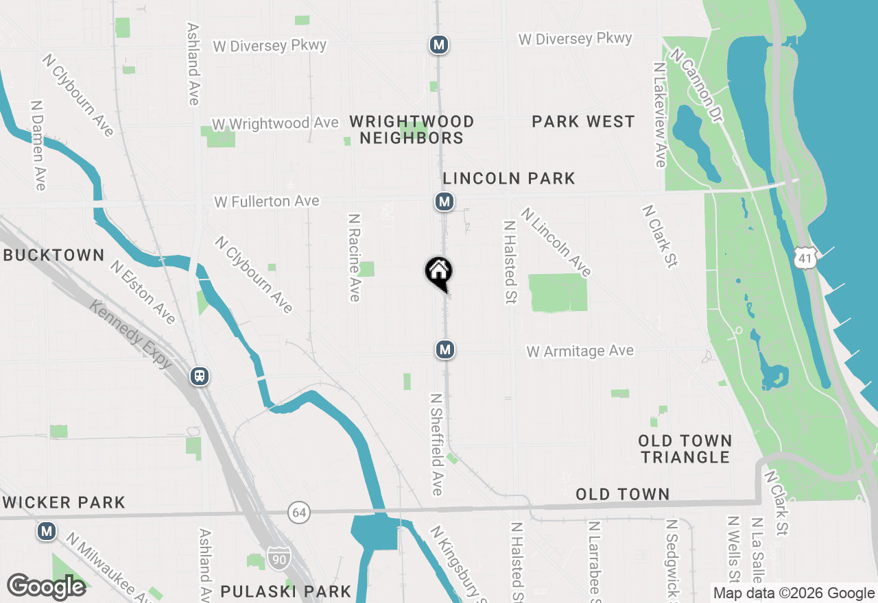 Map of 2121 N Sheffield Avenue #3W, Chicago, IL 60614