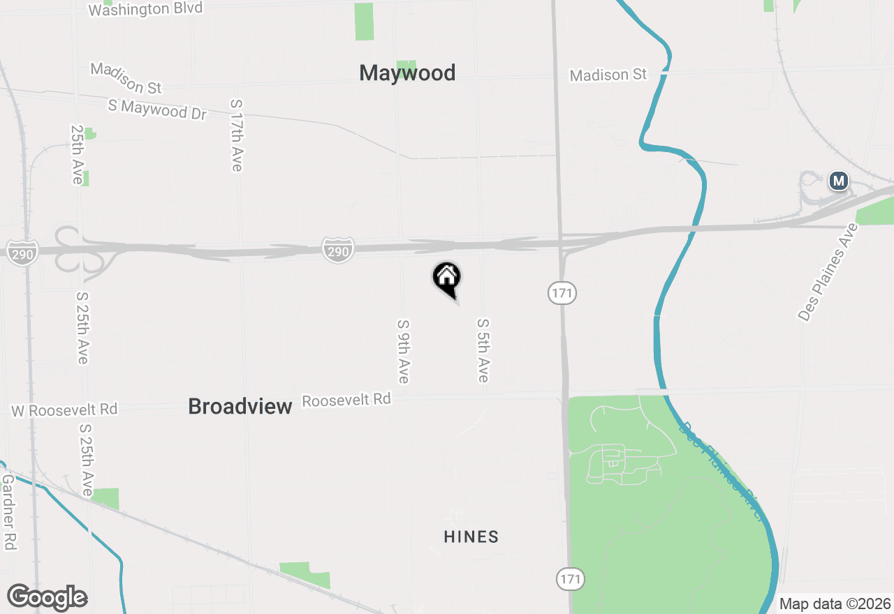 Map of 1929 S 7th Avenue, Maywood, IL 60153