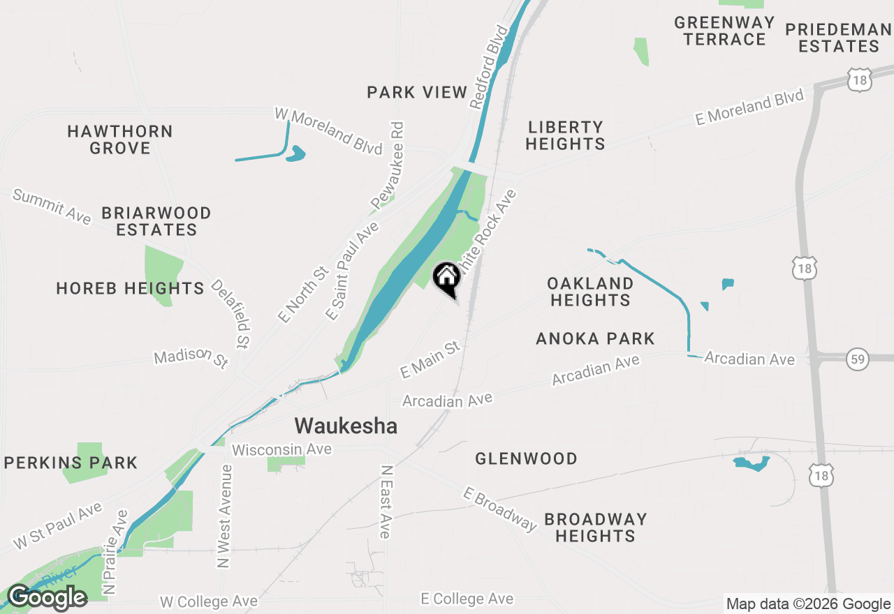 Map of 1135 White Rock Ave, Waukesha, WI 53186