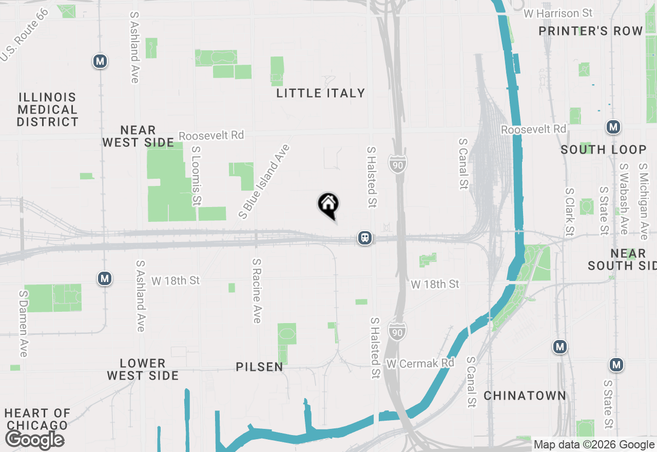 Map of 944 W 15th Place #3B, Chicago, IL 60608