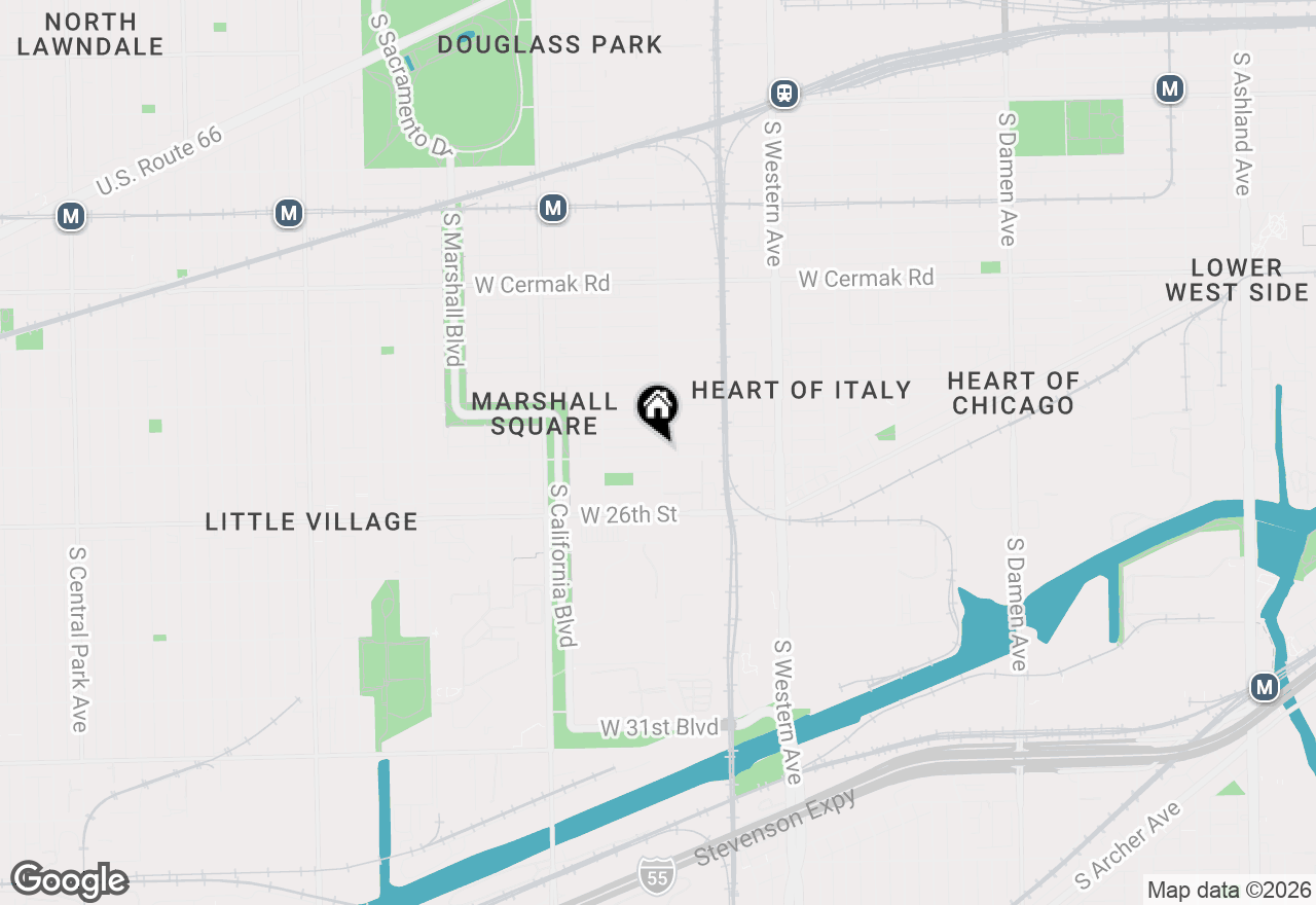 Map of 2600 W 25th Street, Chicago, IL 60608