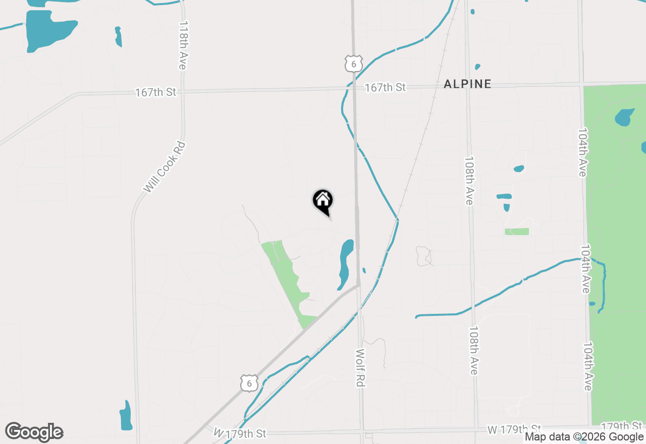 Map of 17169 Kropp Court, Orland Park, IL 60467