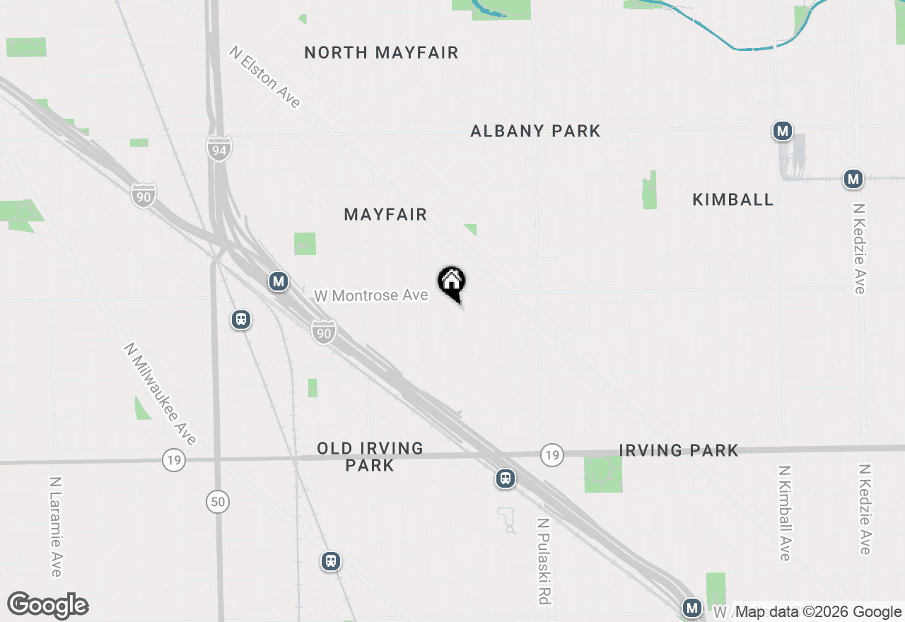 Map of 4340 N Keeler Avenue #1F, Chicago, IL 60641