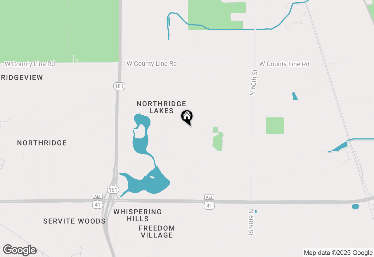 Map of 6717 W Pierner Pl, Brown Deer, WI 53223