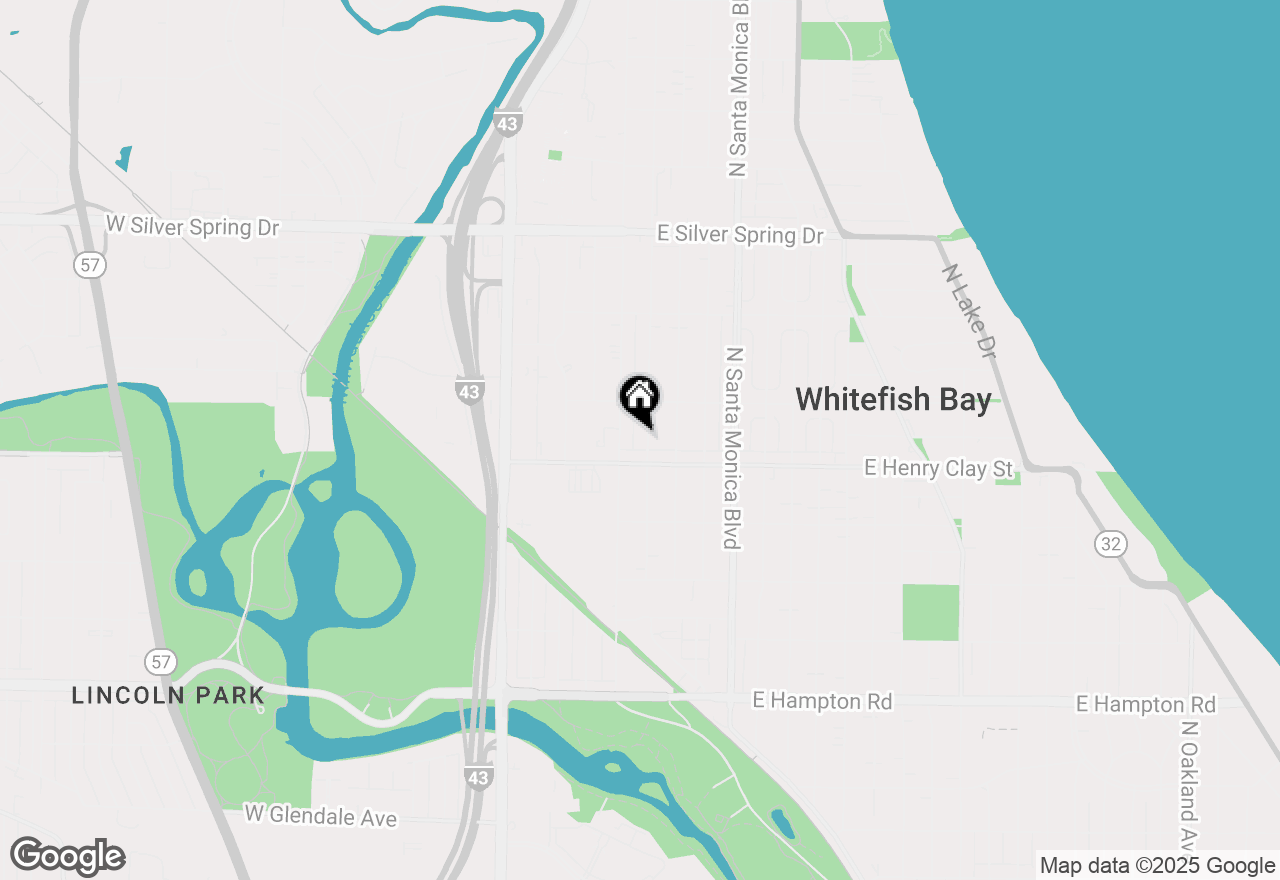 Map of 5231 N Bay Ridge Ave, Whitefish Bay, WI 53217