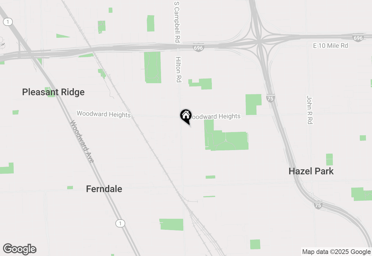 Map of 2529 Mcdowell Street, Ferndale, MI 48220