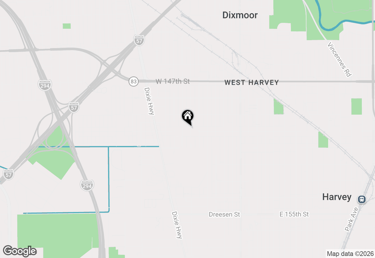 Map of 209 W 150th Street, Harvey, IL 60426