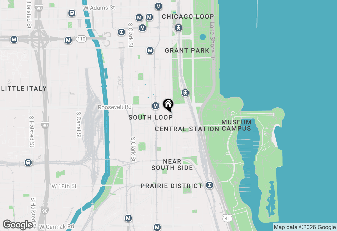 Map of 1250 S Michigan Avenue #1400, Chicago, IL 60605