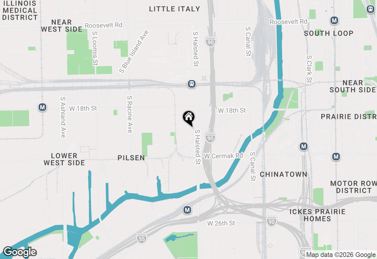 Map of 826 W Cullerton Street #2E, Chicago, IL 60608