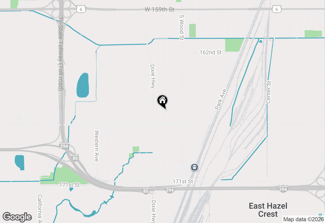 Map of 16607 Winchester Avenue, Markham, IL 60428