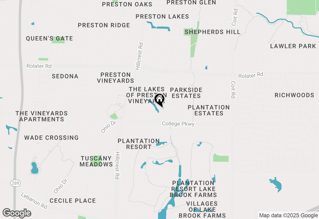 Map of 11331 Waterford Lane, Frisco, TX 75035