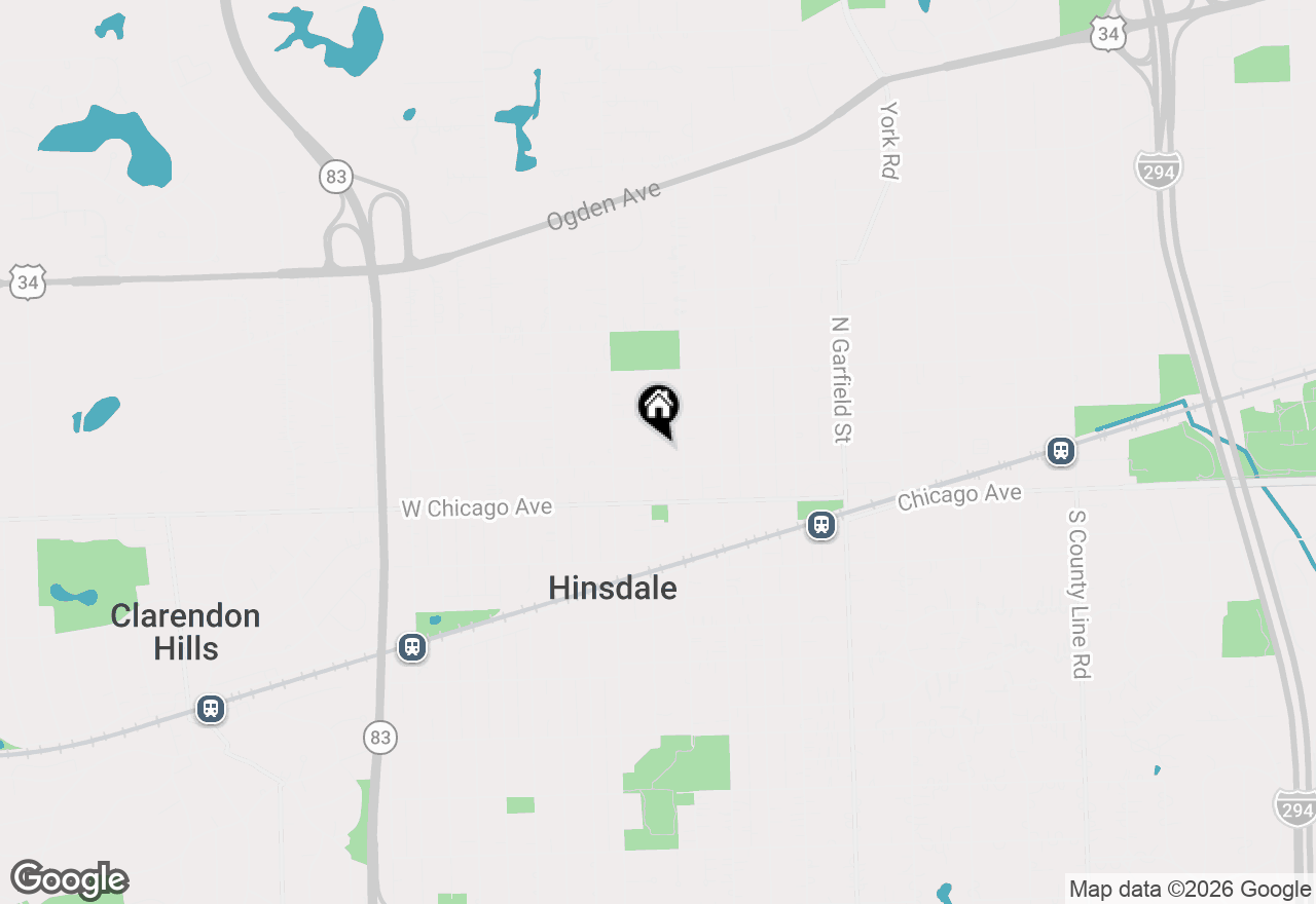 Map of 111 N Clay Street, Hinsdale, IL 60521