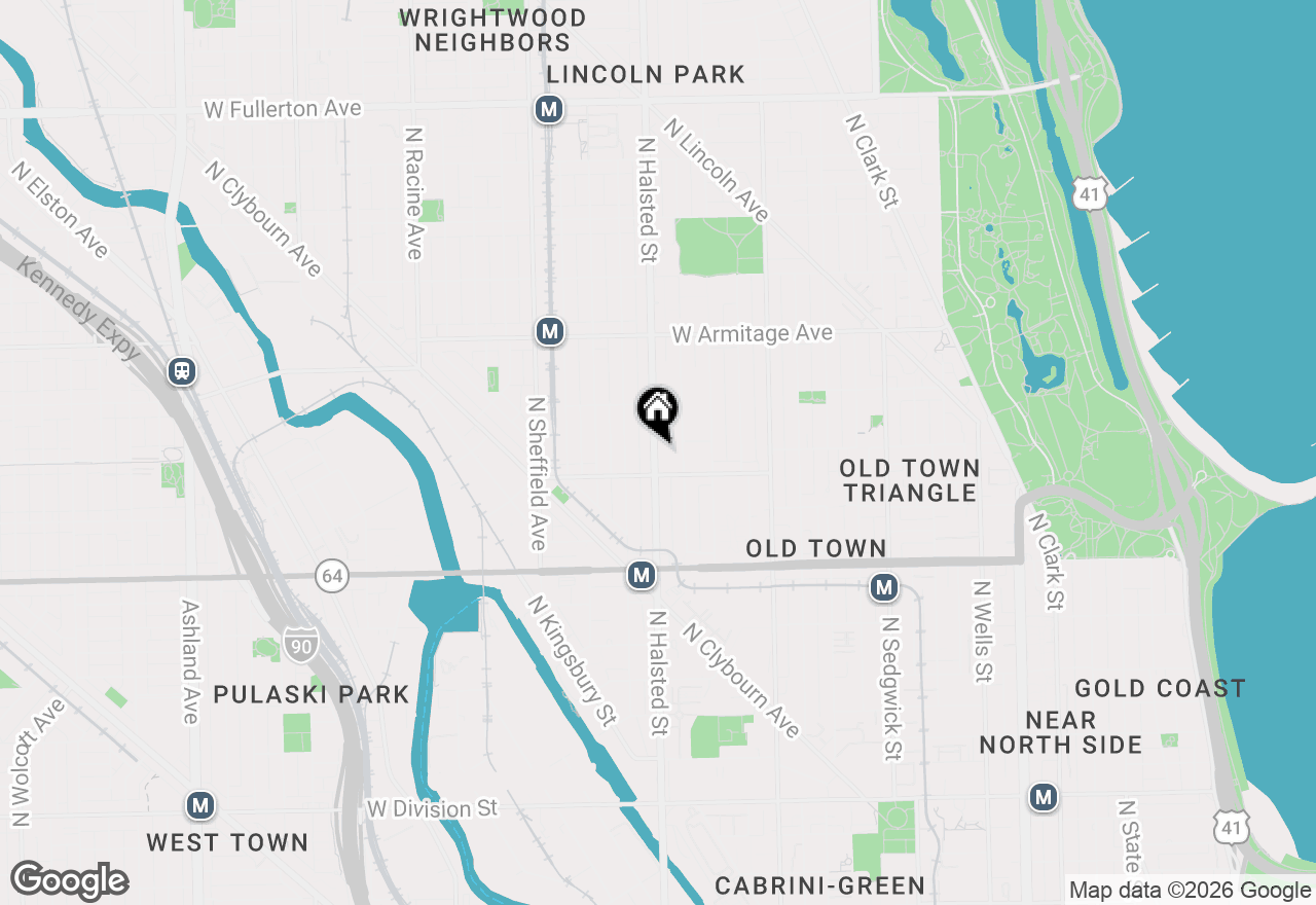 Map of 1823 N Halsted Street #1, Chicago, IL 60614