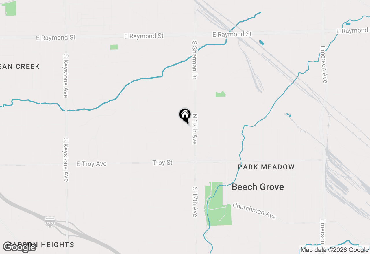 Map of 310 N 18th Avenue, Beech Grove, IN 46107