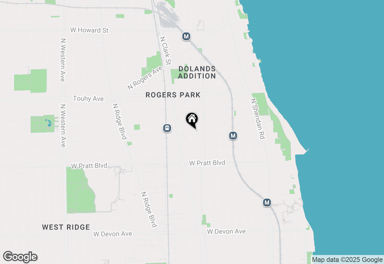 Map of 1643 W Lunt Avenue #1S, Chicago, IL 60626