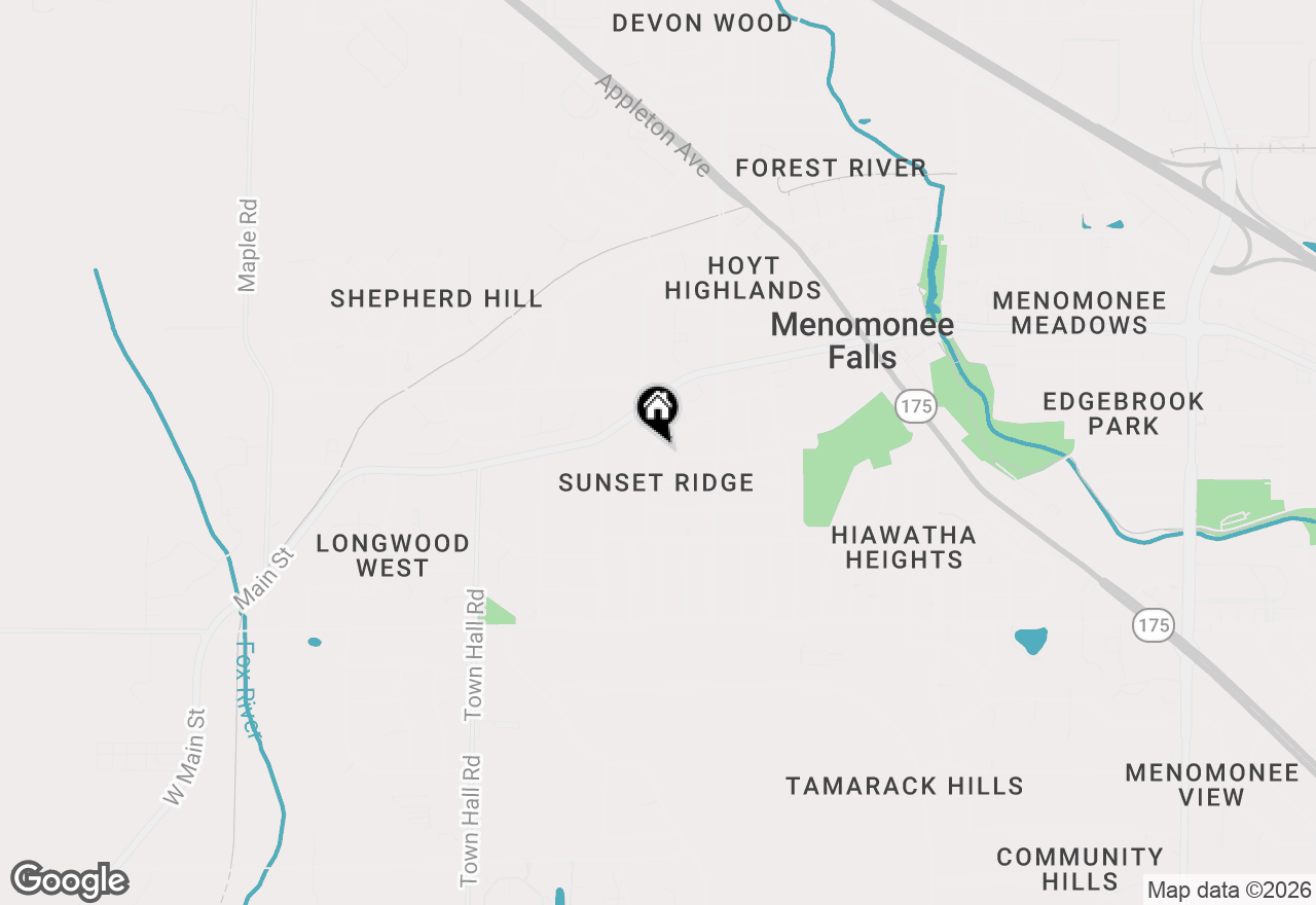 Map of W174N8690 Schneider Dr, Menomonee Falls, WI 53051