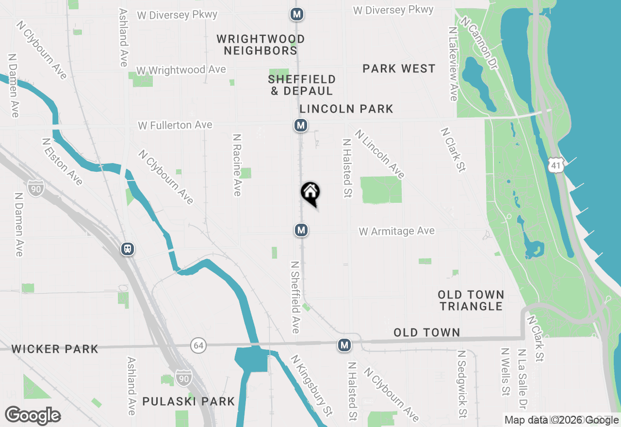 Map of 2043 N Bissell Street #1, Chicago, IL 60614