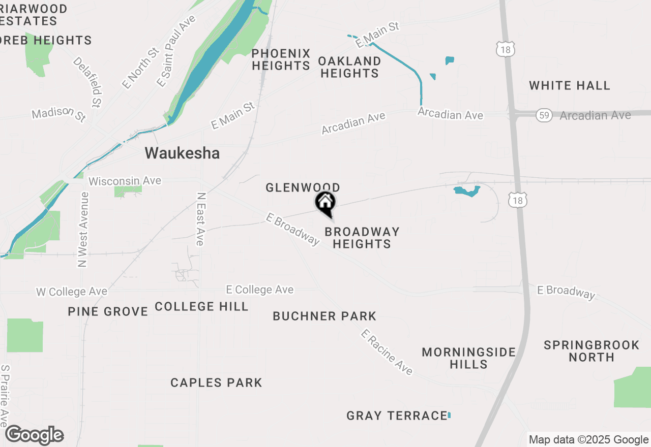Map of 415 Oakland Ave, Waukesha, WI 53186