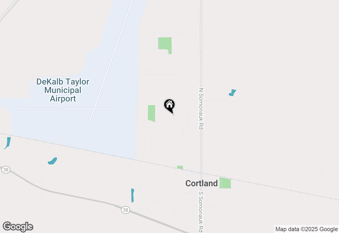 Map of 214 N Aspen Drive, Cortland, IL 60112