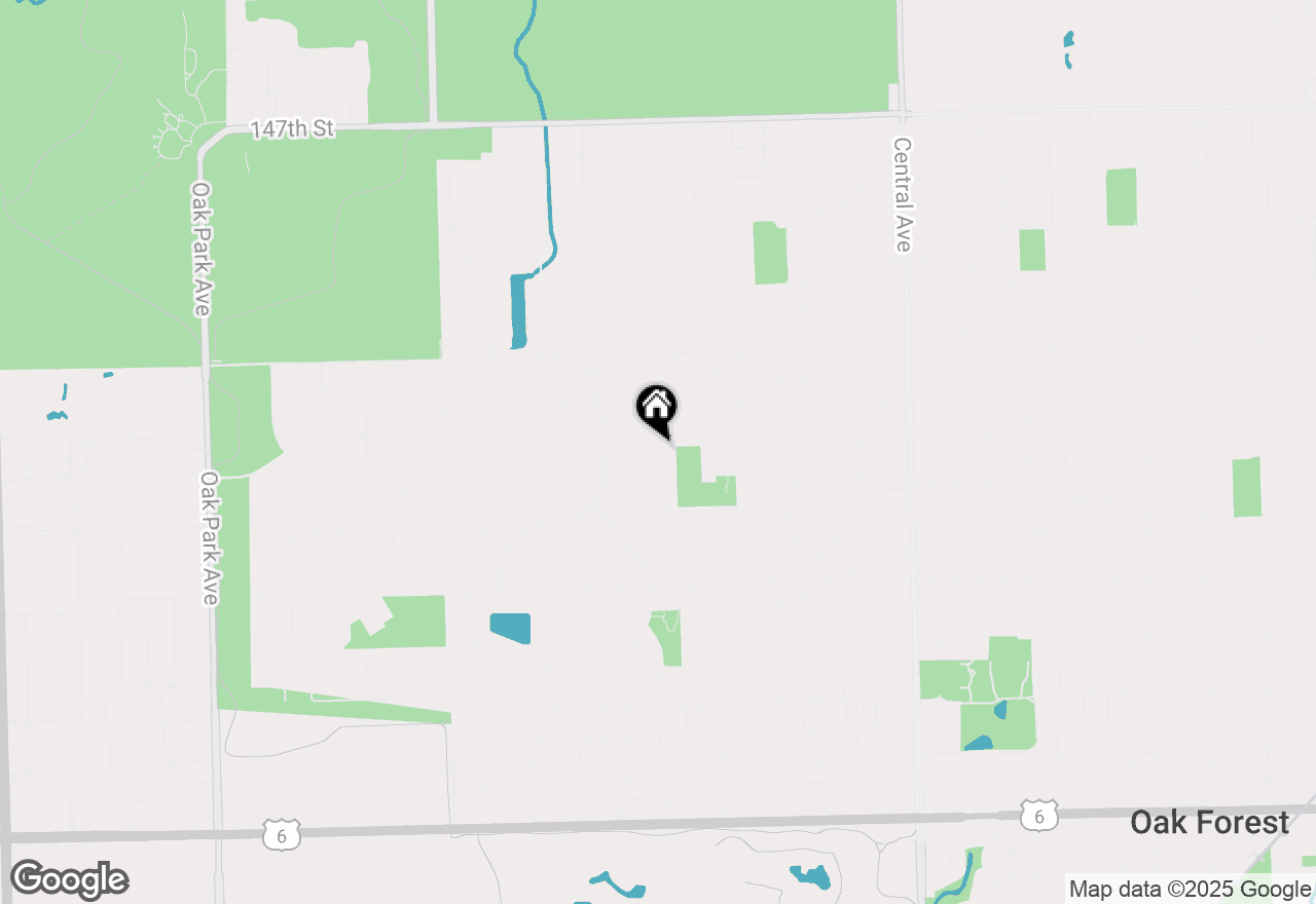 Map of 15306 Las Flores Lane, Oak Forest, IL 60452