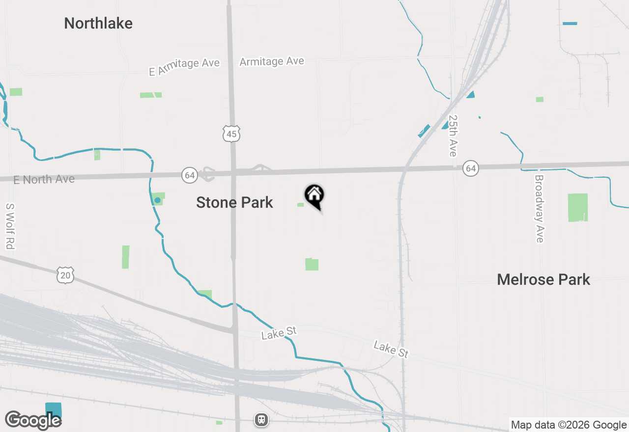 Map of 1728 N 35th Avenue, Stone Park, IL 60165