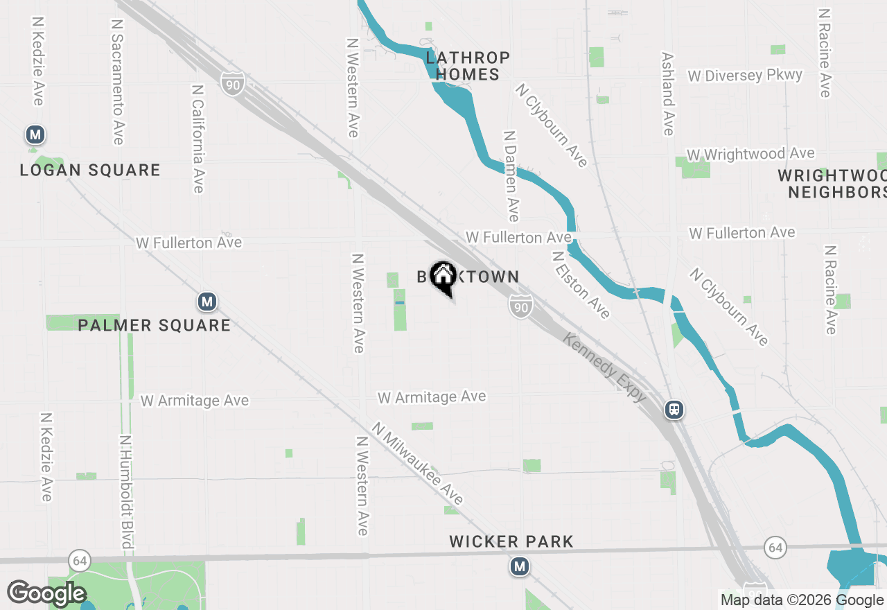 Map of 2217 N Leavitt Street #3, Chicago, IL 60647