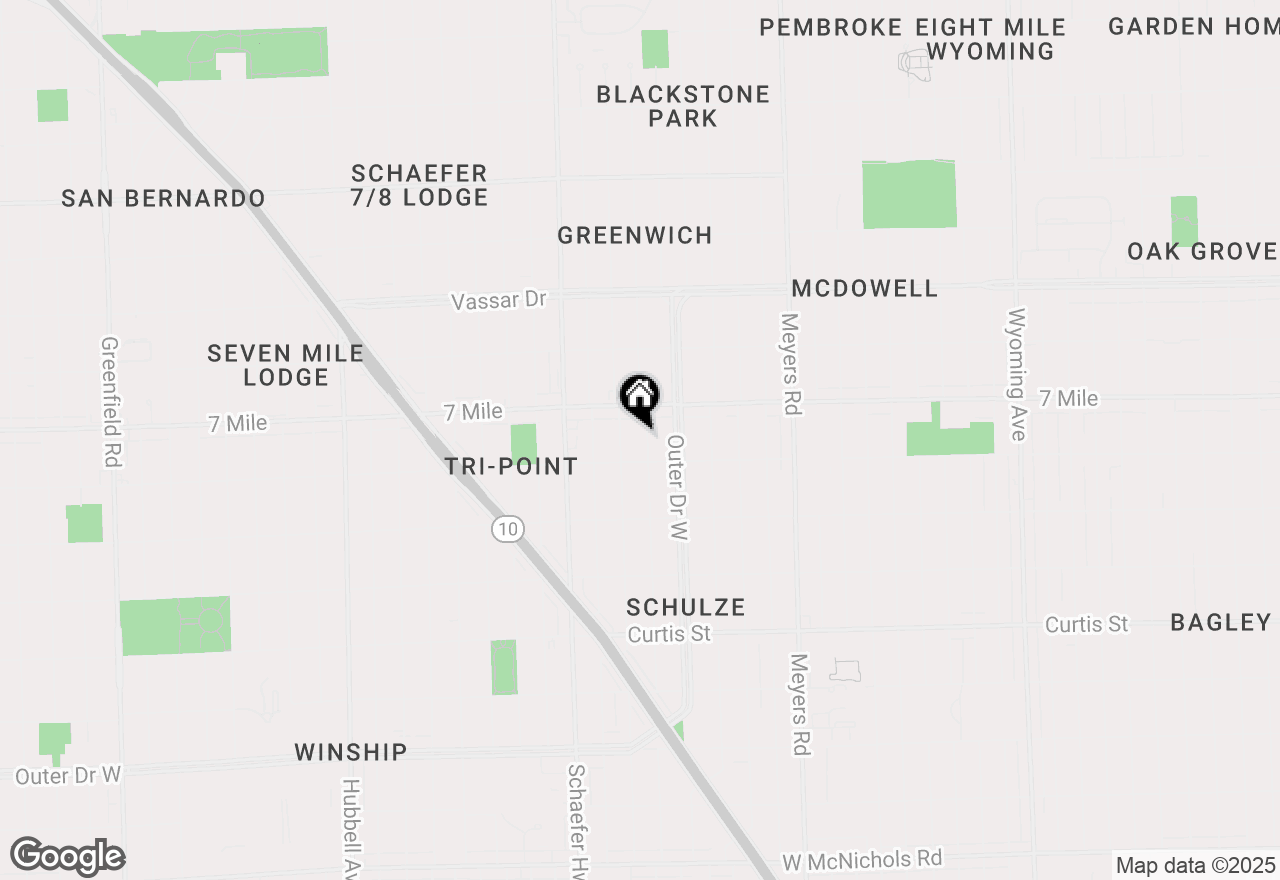 Map of 18945 Littlefield Street, Detroit, MI 48235