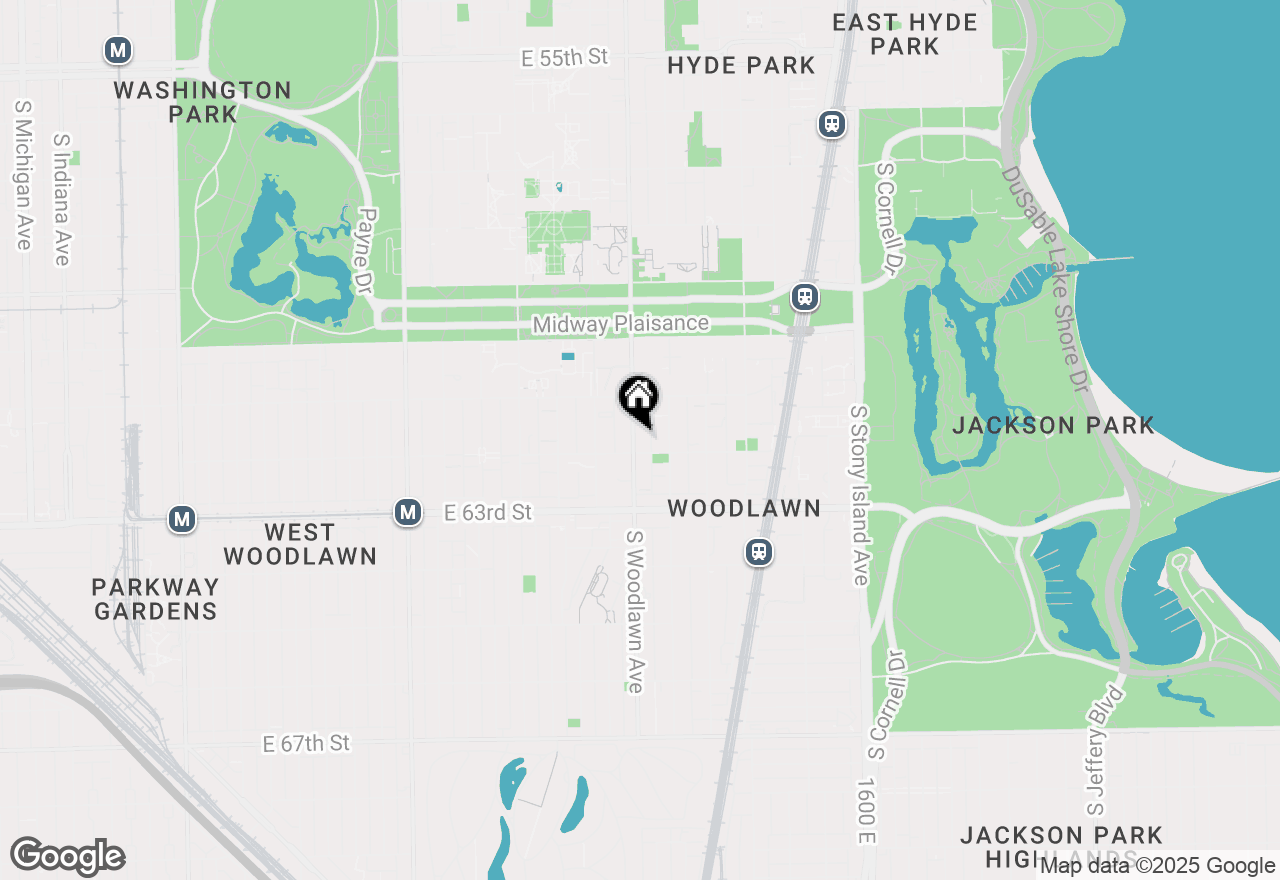 Map of 6147 S Woodlawn Avenue #2N, Chicago, IL 60637