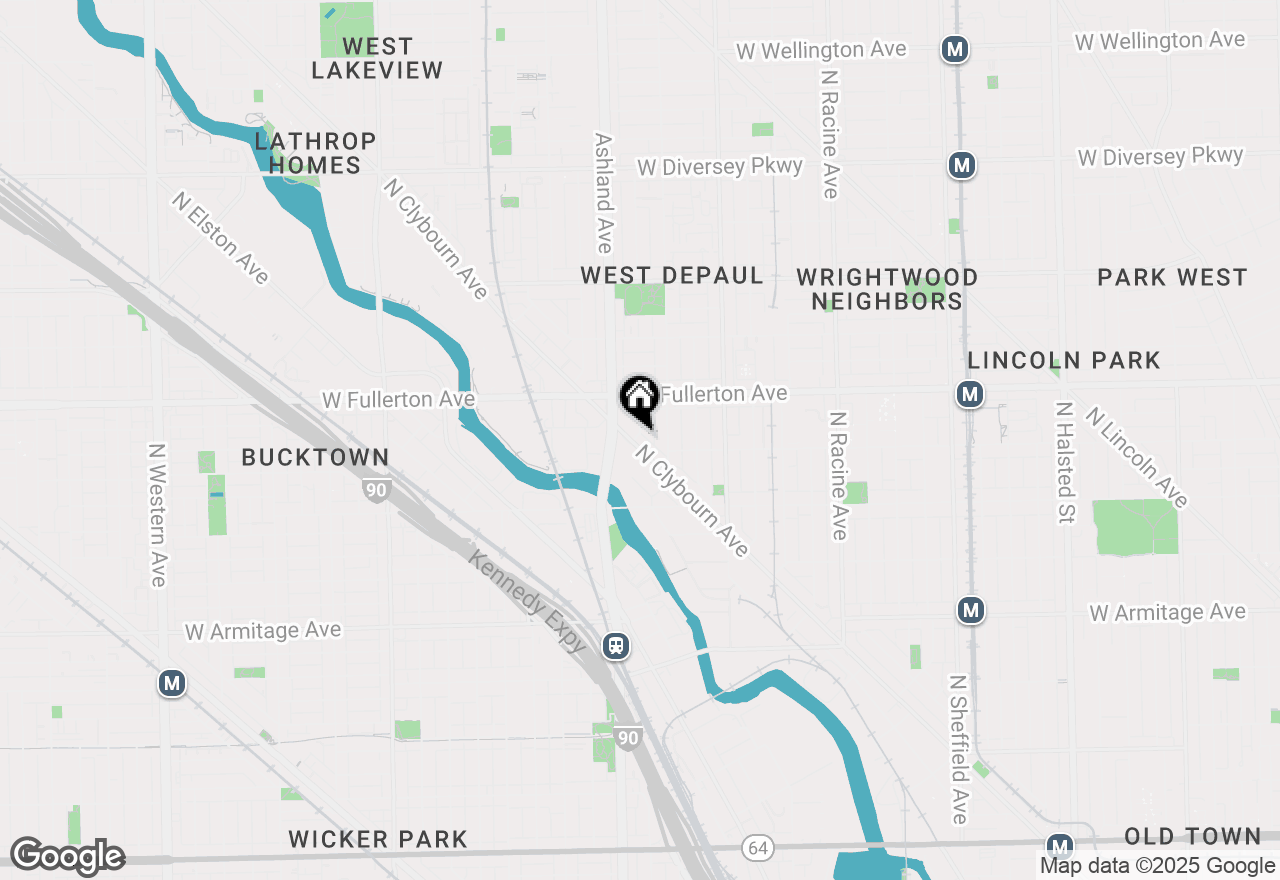 Map of 2303 N Bosworth Avenue #3A, Chicago, IL 60614
