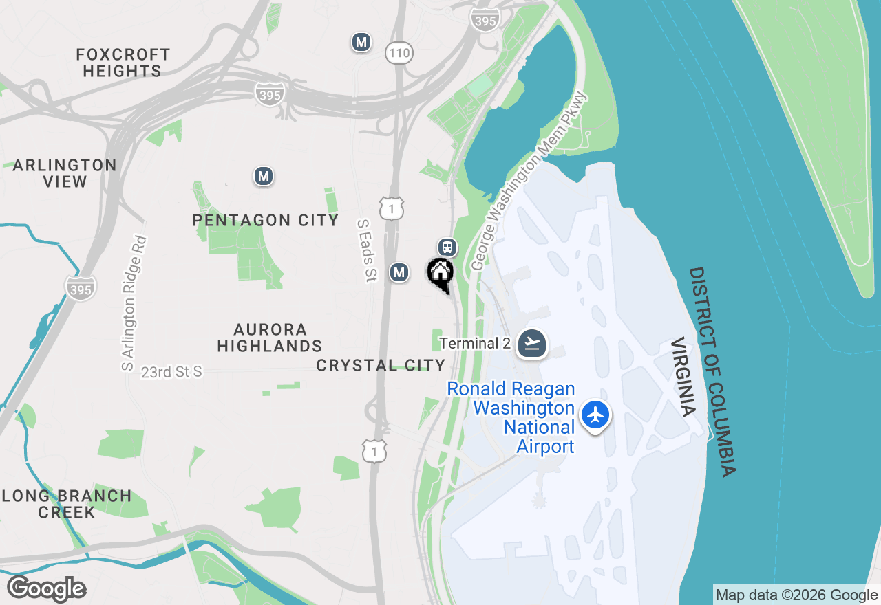 Map of 1805 Crystal Drive #1102S, Arlington, VA 22202