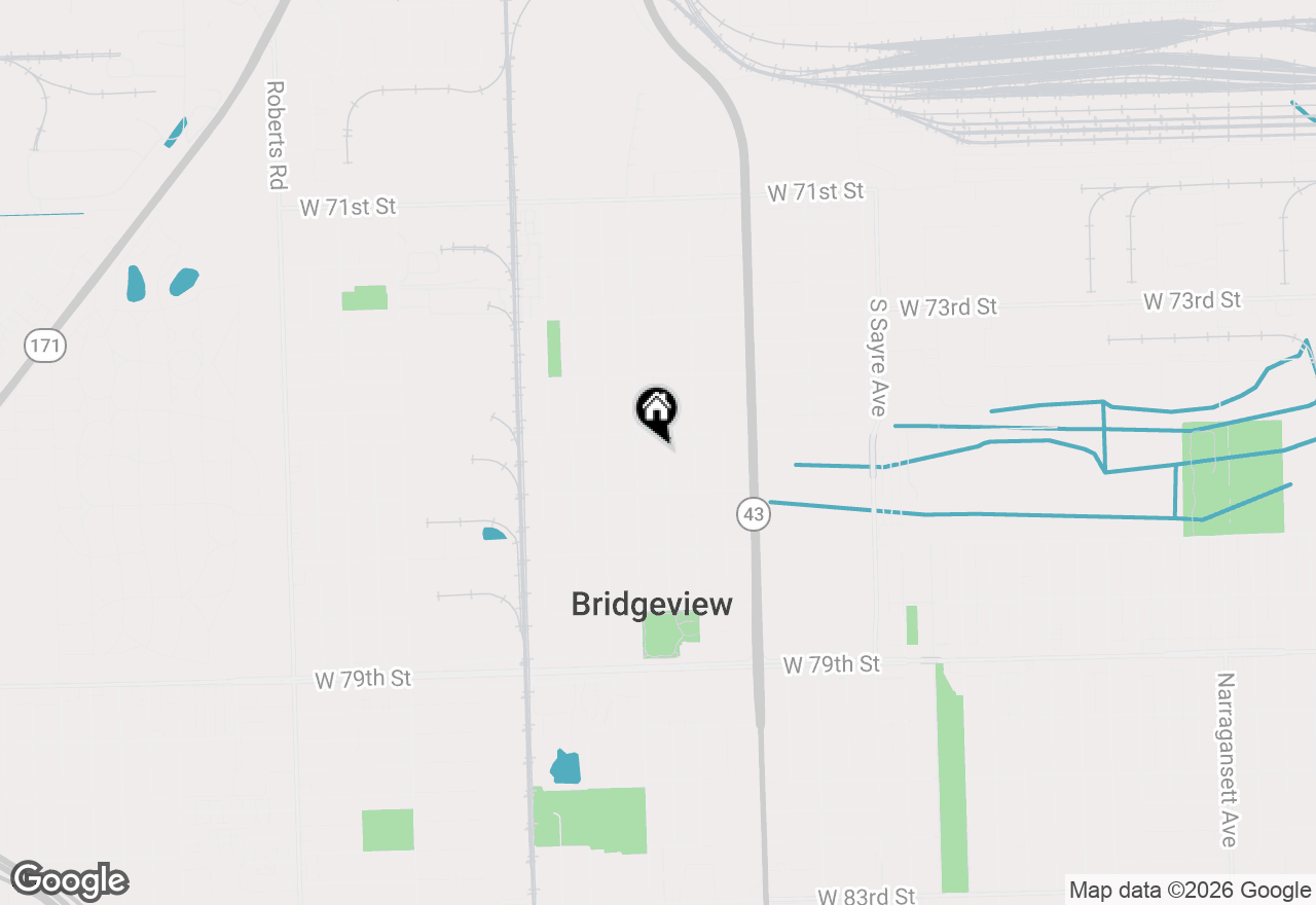Map of 7516 Odell Avenue, Bridgeview, IL 60455