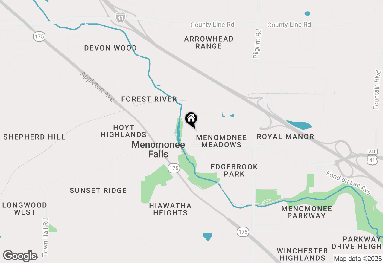 Map of N89W16329 Cleveland Ave, Menomonee Falls, WI 53051