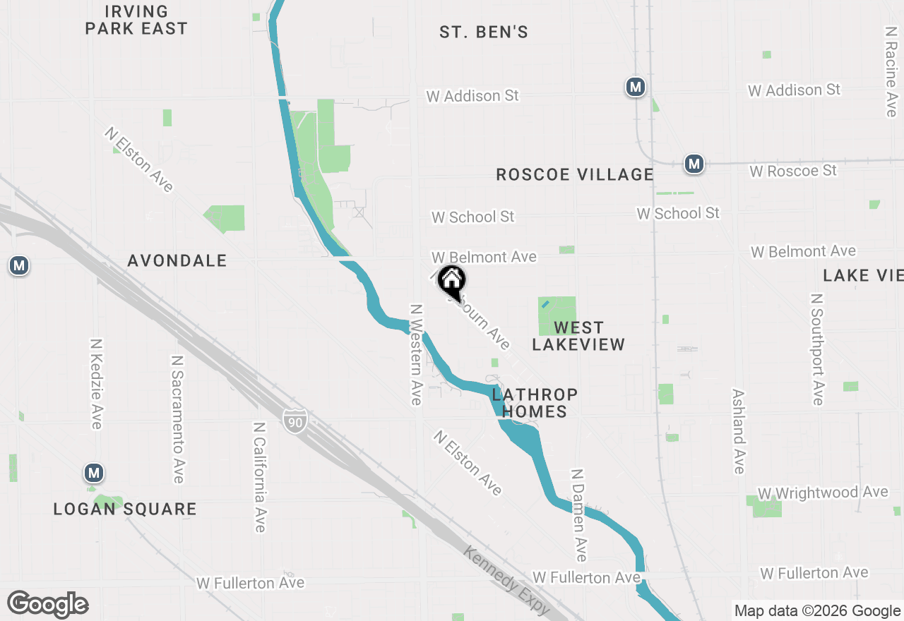 Map of 3042 N Oakley Avenue #3S, Chicago, IL 60618
