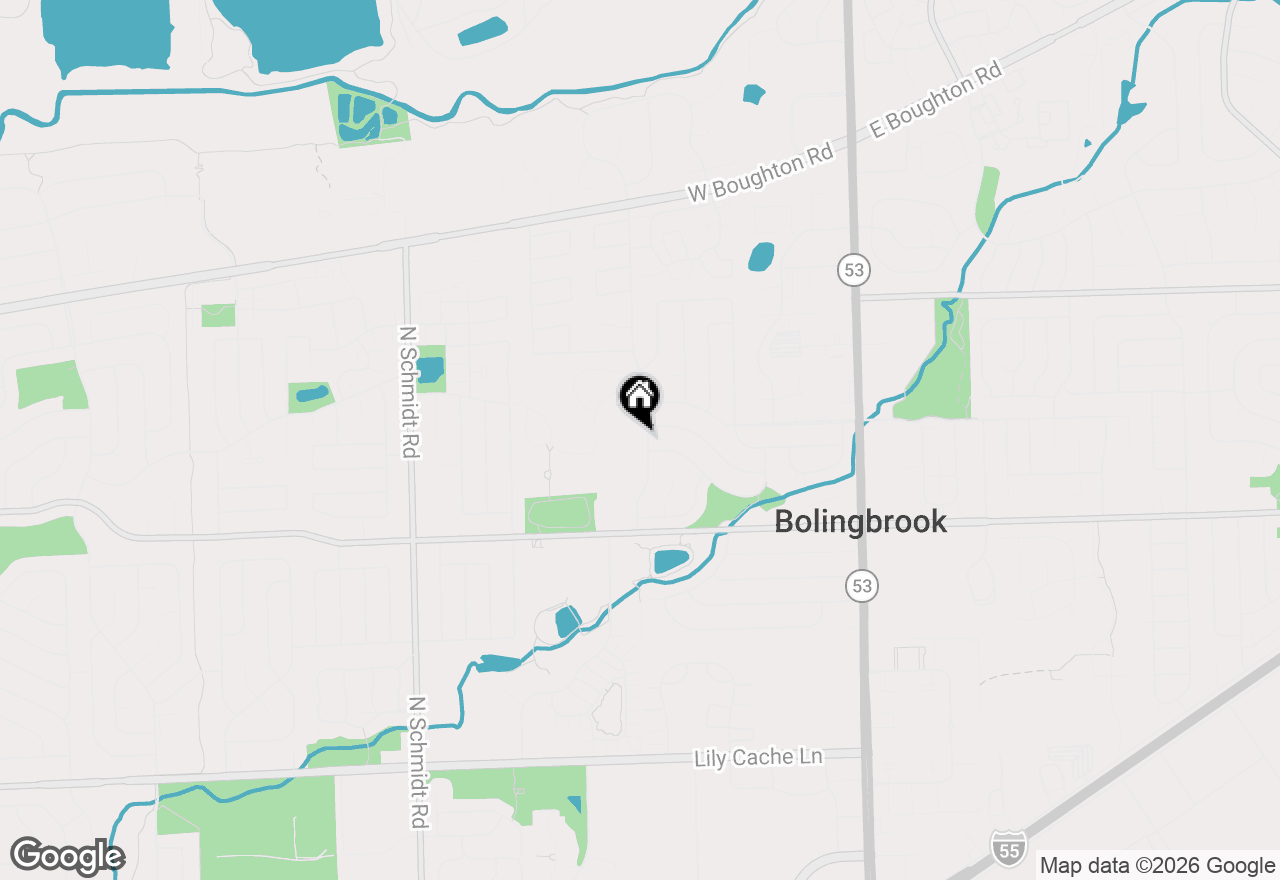 Map of 129 Delaware Drive, Bolingbrook, IL 60440