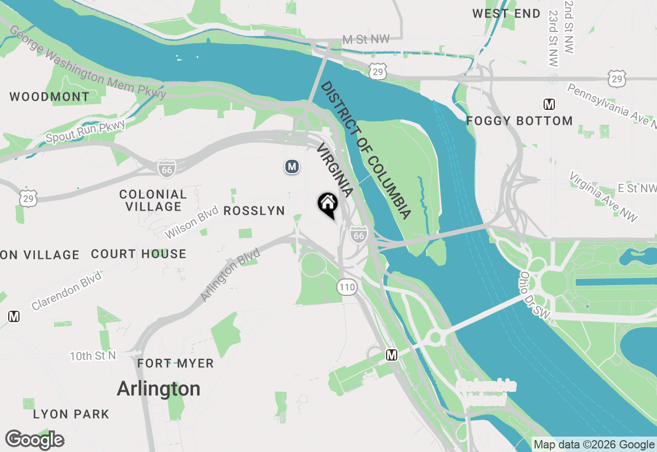 Map of 1021 Arlington Boulevard #904, Arlington, VA 22209