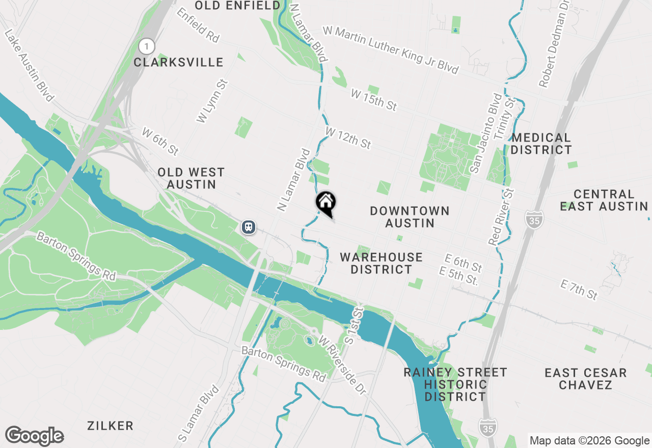Map of 501 West Ave #1604, Austin, TX 78701