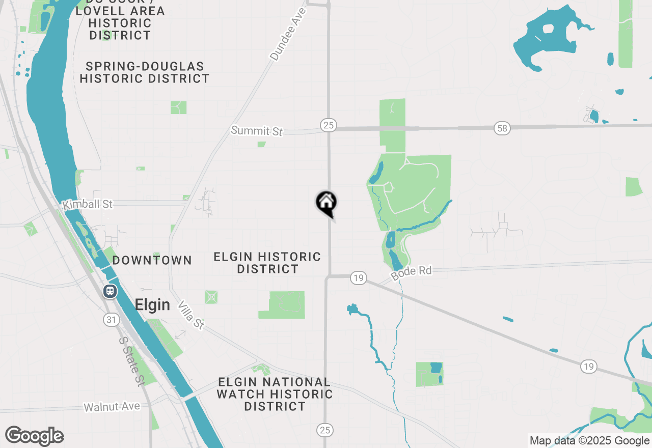 Map of 162 N Liberty Street, Elgin, IL 60120